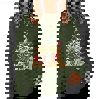 Cute Christmas Golden Retriever Dogs Holiday Sweaters Dog Women Sweatshirt | Mazezy