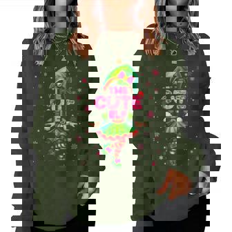 The Cute Elf Pjs Pink Snowflake Christmas Xmas Toddler Girl Women Sweatshirt | Seseable CA