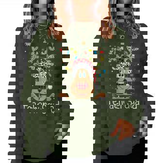 Cute Reindeer Teacher Squad Christmas Women Sweatshirt | Seseable CA