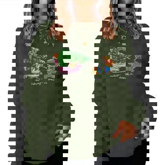 Dachshund Through The Snow Dachshund Dog Mom Christmas Women Sweatshirt | Mazezy