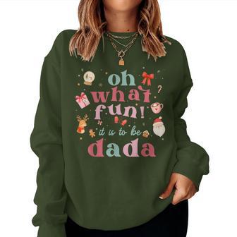 Dada First Christmas Birthday Boy Girl Family Matching Women Sweatshirt - Thegiftio UK