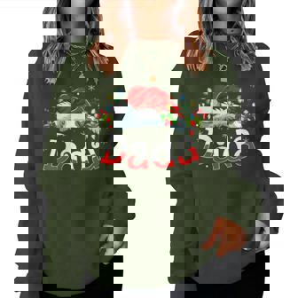 Dada Santa Hat Mom Dad Matching Christmas Family Women Sweatshirt - Seseable