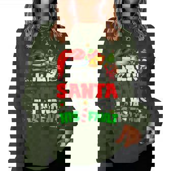 Dear Santa It Was His Pjs Fault Christmas Xmas Women Women Sweatshirt | Seseable CA