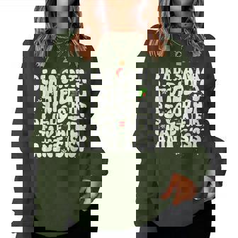 Dear Santa I Tried To Be Good But Take After Aunt Christmas Women Sweatshirt | Mazezy