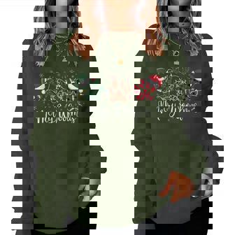 Dog Mama Merry Woofmas Christmas Women Sweatshirt - Monsterry