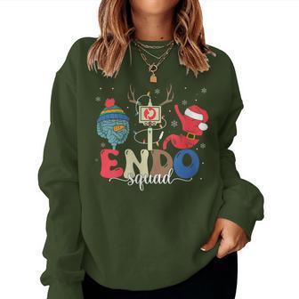 Endo Squad Nurse Stomach Santa Hat Endoscopy Tech Christmas Women Sweatshirt - Thegiftio UK