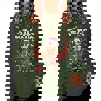 F-Caw-F Chicken Christmas Humor For Festive Animal Lovers Women Sweatshirt | Seseable CA