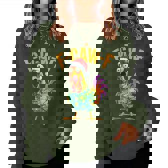 F-Caw-F Christmas Chicken Humor F-Caw-F Rooster Meme Women Sweatshirt - Thegiftio