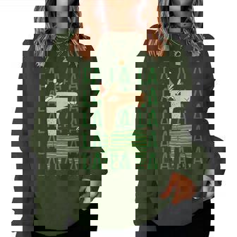 Fa La La La La Llama Christmas Pajama Meme Women Sweatshirt | Seseable CA