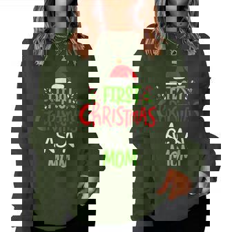 First Christmas As A Mom New Mommy 1St Christmas Women Sweatshirt | Seseable CA