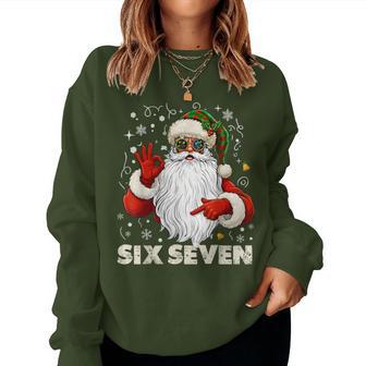 6 7 Xmas Santa Claus 6-7 Christmas Matching Boys Girl Women Sweatshirt - Thegiftio UK
