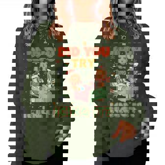 Christmas Gingerbread Nurse Humor Women Sweatshirt | Mazezy