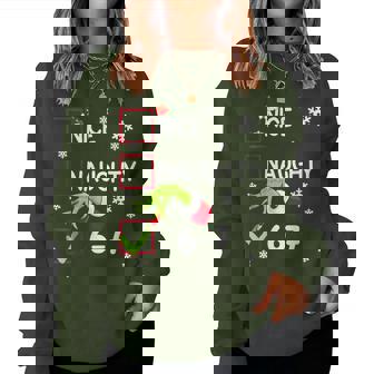 Nice Naughty 6 7 Christmas 67 Meme Xmas Boys Girls Women Sweatshirt - Monsterry