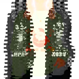 Nurse Christmas Jolly In Oncology Women Sweatshirt - Monsterry