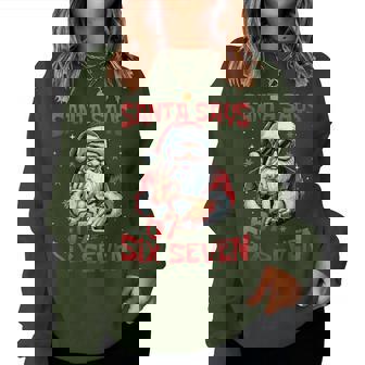 Santa Says Six Seven Christmas 67 Meme Xmas Boys Girls Women Sweatshirt - Thegiftio