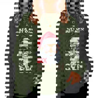 Santa Says Six Seven Christmas Meme Xmas Boys Girls Women Sweatshirt | Seseable FR