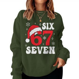 Saying Six Seven Christmas 67 Meme Xmas Boys Girls Women Sweatshirt - Thegiftio UK