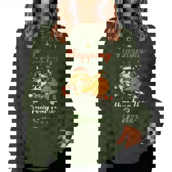 Sloth Christmas Lazy Winter Holiday Vibes Women Sweatshirt | Mazezy