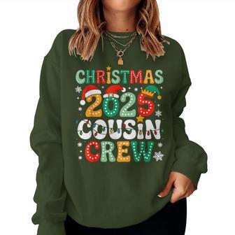 Groovy Family Christmas 2025 Cousin Crew Squad Santa Xmas Women Sweatshirt - Thegiftio