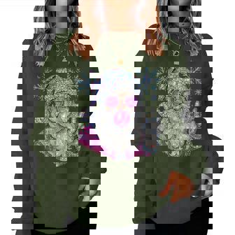 Groovy Glam Santa Bubblegum Christmas Women Sweatshirt | Seseable CA