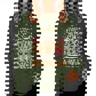 Hangin With My Cookies Christmas Gingerbread Xmas Girl Women Sweatshirt - Thegiftio