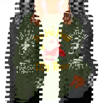 Ho Ho Hold My Beer Santa For Adults Christmas Women Sweatshirt | Mazezy