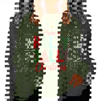 Have A Holly Xmas Jolly Christmas Coquette Vibes Women Women Sweatshirt | Mazezy