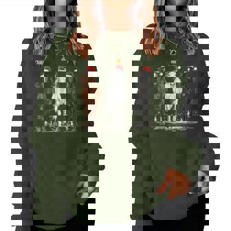 Horses Wearing Santa Hats Christmas Horse Lovers Farm Women Sweatshirt | Seseable CA