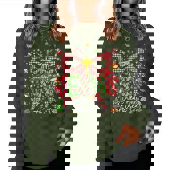 Jesus Is The Reason For The Season Christian Christmas Bow Women Sweatshirt - Thegiftio