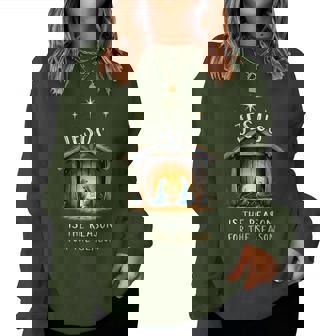 Jesus Is The Reason For The Season Christian Faith Christmas Women Sweatshirt - Thegiftio