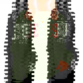 Jesus The Way The Truth The Life Christmas Christian Cross Women Sweatshirt - Monsterry