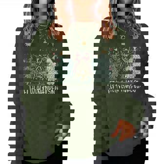 Let Heaven & Nature Sing Christmas Baby Jesus Christian Xmas Women Sweatshirt - Thegiftio