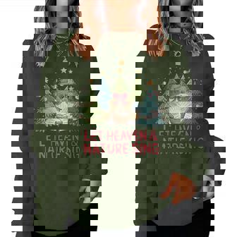 Let Heaven And Nature Sing Faith Christmas Nativity Family Women Sweatshirt | Seseable FR