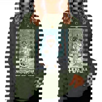 Litter’S Full Christmas Cat Parody Women Sweatshirt | Mazezy