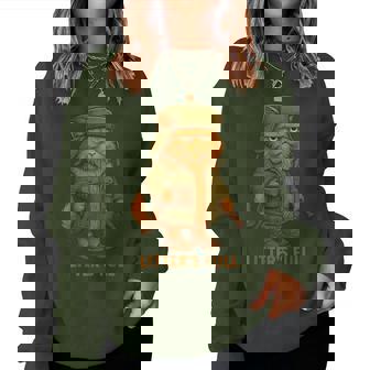 Litter’S Full Coffee Cat Lovers Christmas Women Sweatshirt - Monsterry