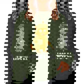 Litter's Full Parody Outfit Sarcastic Christmas Cat Women Sweatshirt | Mazezy