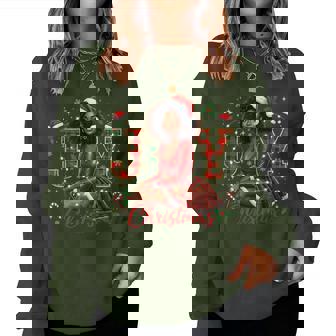 Melanin Afro Sleigh Queen Christmas African American Women Sweatshirt - Monsterry