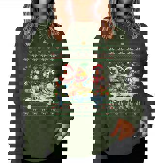 Merry Chickmas Ugly Sweater Chicken Lovers Christmas Outfit Women Sweatshirt | Seseable UK