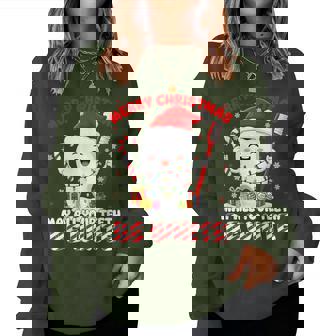 Merry Christmas May All Your Th Be White Xmas Women Women Sweatshirt | Seseable CA