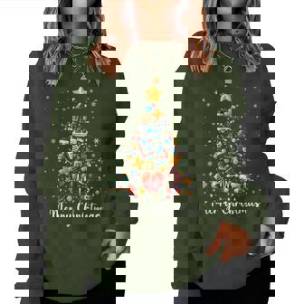 Merry Christmas Medical Christmas Tree Pjs Xmas Women Women Sweatshirt - Thegiftio