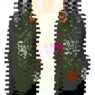 Merry Christmas Pink Bows Mama Mothers Moms Mums Xmas Hat Women Sweatshirt - Thegiftio