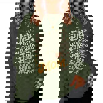 Merry And Managing Chaos Christmas Mom Life Retro Women Sweatshirt | Seseable FR