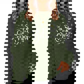 Nativity Scene Believe Christian Family Merry Christmas Xmas Women Sweatshirt - Thegiftio