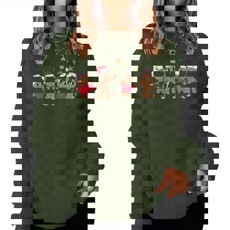 Nurse Cute Gingerbread Christmas Xmas Holiday Nurses Pajamas Women Sweatshirt - Thegiftio