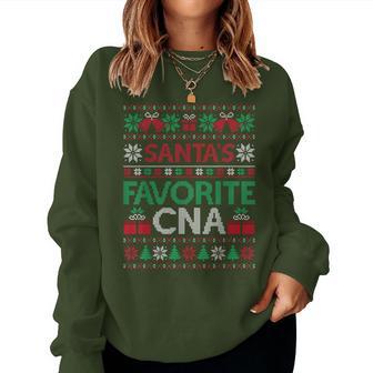 Santa Favorite Cna Nurse Christmas Ugly Sweaters Family Xmas Women Sweatshirt - Thegiftio UK