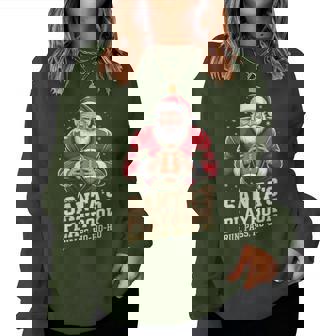 Santa Football Playbook Holiday Women Sweatshirt - Thegiftio