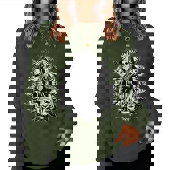 Santa Muerte Mexican Floral Saint Death Women Sweatshirt - Thegiftio