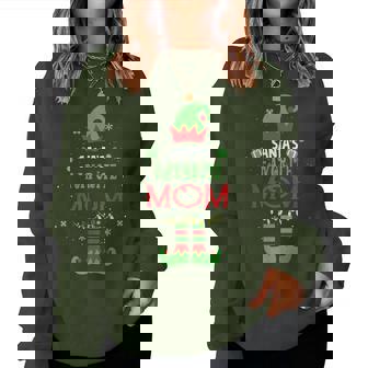 Santa's Favorite Mom Elf Family Xmas Women Sweatshirt | Seseable CA