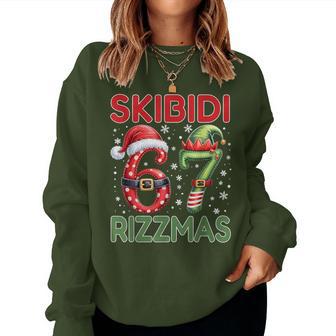 Skibidi Rizzmas 67 Christmas Six Seven Xmas Boys Girls Women Sweatshirt - Thegiftio UK
