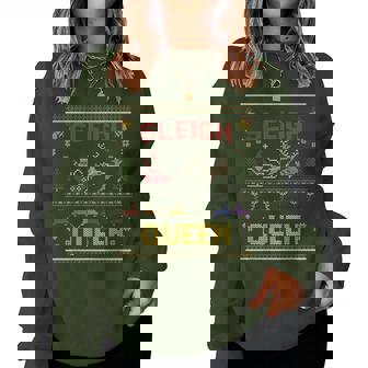 Sleigh Queen Gay Christmas Gay Xmas Lgbtq Ugly Women Sweatshirt | Seseable CA